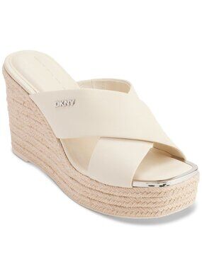 Dkny Women's Maryn Crossband Espadrille Wedge Sandals Size 8.5 NEW